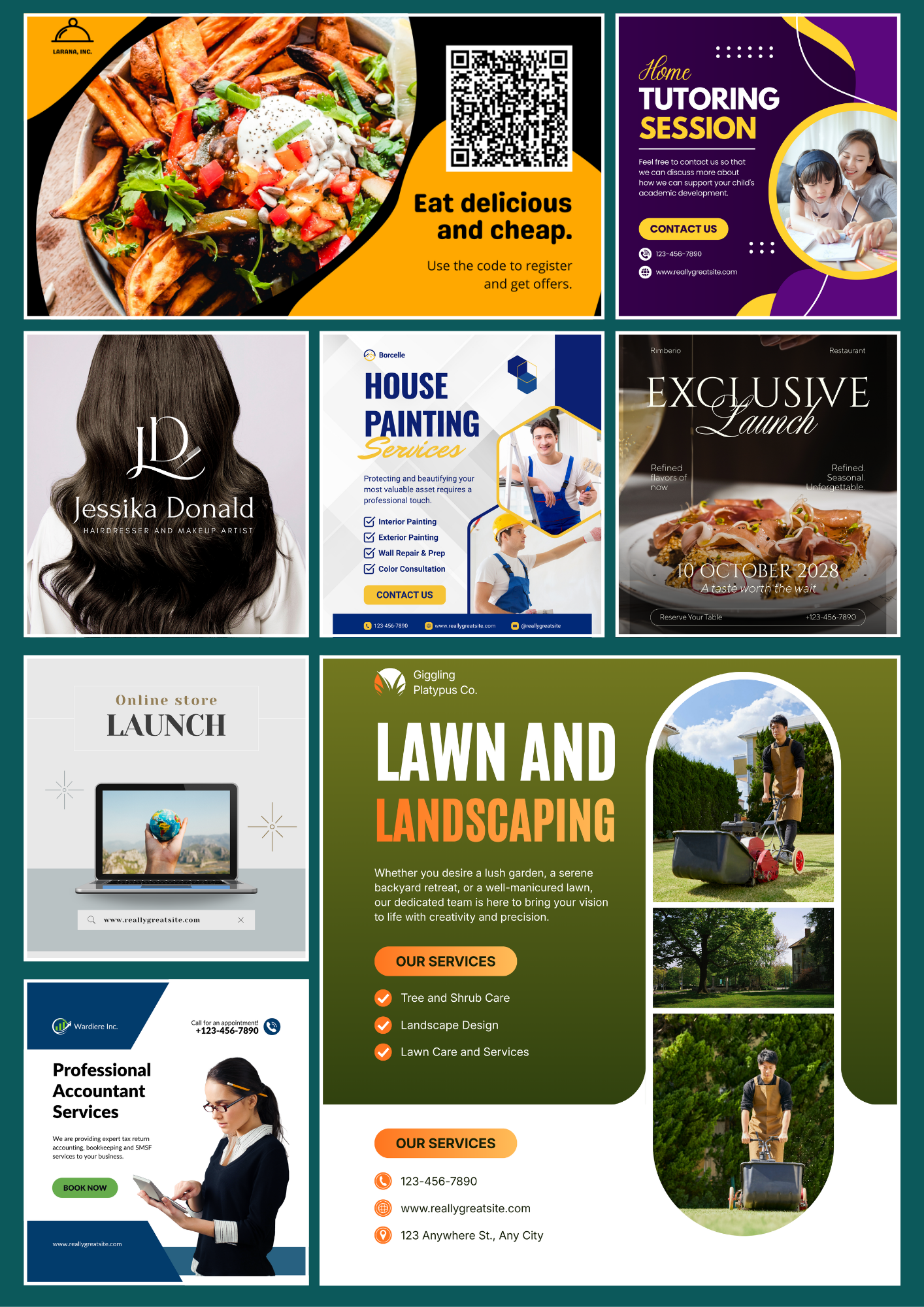 Support Local Business leaflet — back page showing local business adverts